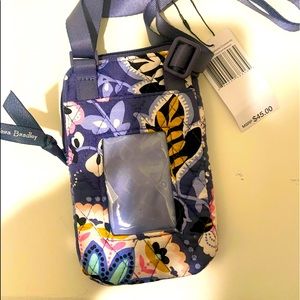 Vera Bradley RFDI crossbody phone holder. NWT